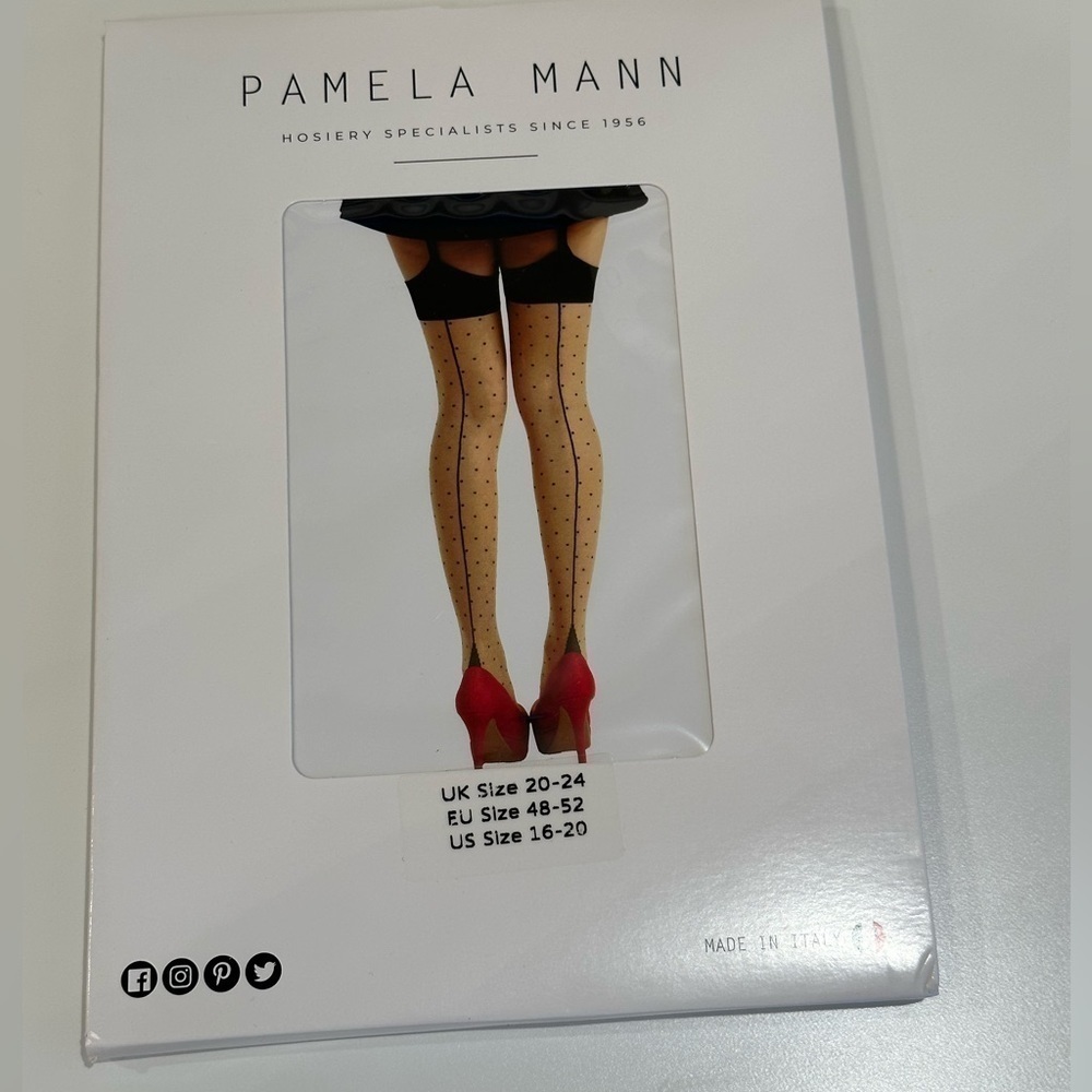 Pamela Mann silky polka dot stockings , Brand New!
